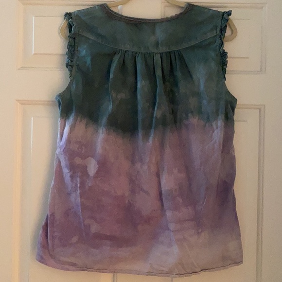 😊FREE😊W/ $20 Purchase - ANA boho blouse w/tiny ruffles, lace & stretchy - Picture 6 of 9